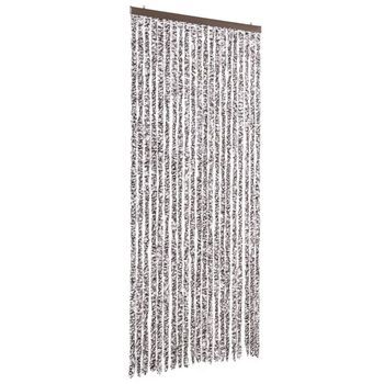 Cortina Mosquitera | Mosquitera Marrón Y Beige Chenilla 90x200 Cm