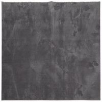 alfombra de pelo corto suave lavable huarte antracita 200x200cm vidaxl