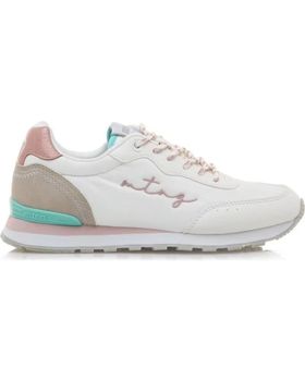 de MTNG MTNG ZAPATILLAS NOLE MUSJI BLANCAS CON DETALLES ROSA Y TURQUESA | REF 60439 BLANCO