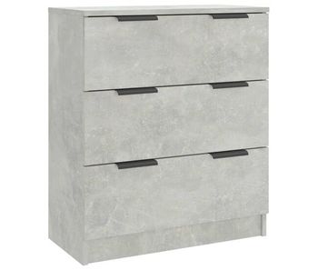 Vidaxl aparador de madera contrachapada gris hormigón 60x30x70 cm