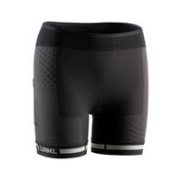 mallas cortas lurbel spirit negro gris mujer talla xs