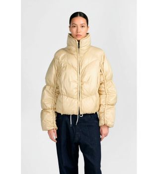 Canadian Classics para mujer. CN.G225431W Abrigo Camille mid amarillo (M), Casual, Nylon