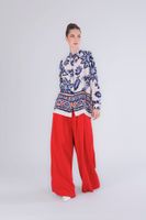 camisa estampada de gran tamano multiblu flower