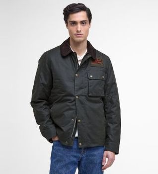 Barbour para hombre. MWX1853 Chaqueta Workers Wax verde oscuro (XXL), Casual, Algodón