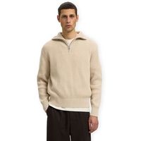 selected jersey noos dry half zip knit - oatmeal para hombre