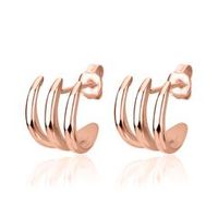 de aros de plata 925 banados en oro rosa para mujer