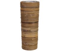 jarron de bambu 16x16x39h cm