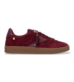Carmela para mujer. 16437206-BURDEOS Zapatillas de Piel 164372 granate (37), Plano, Serraje, Cordones, Casual