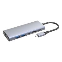 hub dlh 6 puertos 10 gbps usb-c hdmi 4k modelo dy-sa5260 extras ethernet gigabit