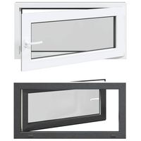 ventana de sotano risor 100 x 50 cm pvc y vidrio gris antracita vidaxl