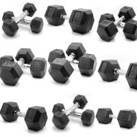 hxg mancuernas hexagonales de 2 a 30rkg  cromadas y revestidas en caucho  pack o unidad  ideales para casa o gimnasio  ergonomicas y polivalentes  diferentes tamanos disponibles