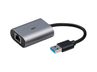 adaptador - isy iad-1010-a universal 1x usb-a ethernet rj45 15cm 1 gbps plata