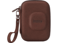 funda camara - fujifilm instax mini liplay case terciopelo cierre de cremallera bronze