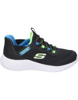 zapatilla skechers slip-ins bounder brisk-burst azul marina 403822l-bblm 30