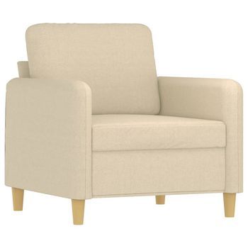 Sillón De Tela Color Crema 60 Cm Cfw184791