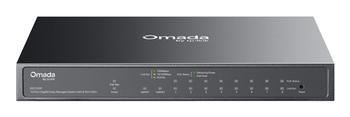 SWITCH SEMIGESTIONABLE TP-LINK OMADA ES210GP 10P 9xLAN 1Gb 8xPoE+ 1x COMBO SFP RJ45 METAL