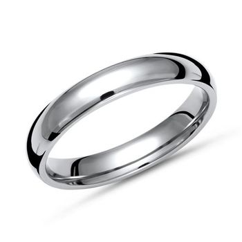 Anillo brillante de titanio de 4 mm de ancho