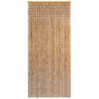 cortina de bambu para puerta contra insectos 90x220 cm