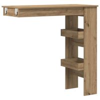 mesa de bar de pared contrachapada roble artisan 102x45x1035cm