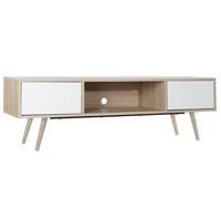 mueble tv mdf metal 160x40x50 desmontado blanco