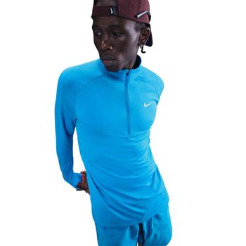 Nike Stride Half-Zip  Camiseta de running Hombres - azul, plateado
