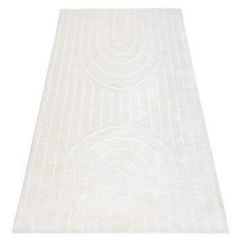 Alfombra Moderna Mode 8494 Geométrico Crema 140x190 Cm