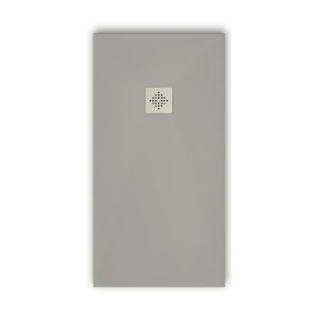 Plato De Ducha Pizarra Pure Gris  70x140 Cm Rejilla Inox