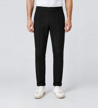 Berwich para hombre. ts1620x Pantalón Retrolong negro (54), Casual, Algodón, Clásico