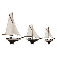 barco set 3 madera algodon 55x8x70 crudo