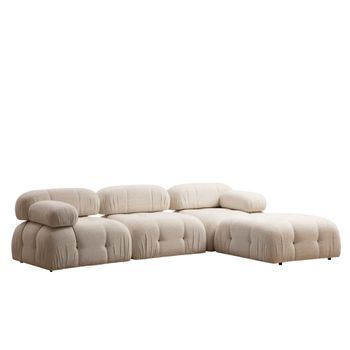 Sofá Rinconera Bubble Bouclette L1-o1-1r Crema