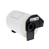 compatible brother dk-11241 label tape 102mm x 152mm black on white x 200
