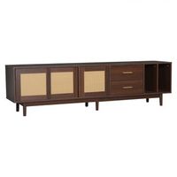 mueble de tv de 190 cm para televisor de 75 pulgadas 3 puertas correderas y 2 cajones