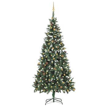 Árbol De Navidad Preiluminado Con Luces Y Bolas 210 Cm Vidaxl