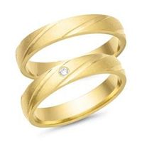alianzas 8 quilates oro amarillo con diamante