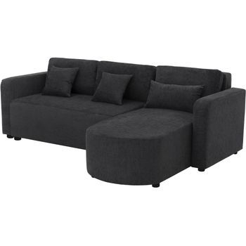 Sofá Esquinero Convertible/reversible De Tela 