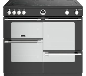STOVES Sterling S1000Ei BK 100 cm Electric Induction Range Cooker - Black, Black
