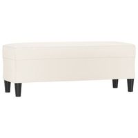 banco interior  banco de cuero sintetico color crema 100x35x41 cm