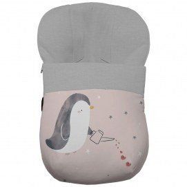 2024 Saco Grupo Cero Pingüino Dydados Polipiel Estampada Punto Gris