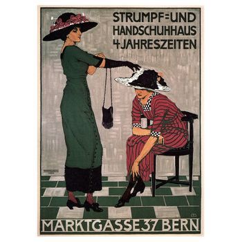 Legendarte - Cartel Publicitario Vintage Marktgasse 37 Bern - Cuadro Lienzo, Impresión Digital Cm. 50x70