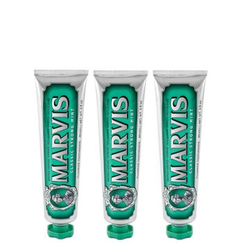 Marvis Classic Strong Mint Toothpaste Bundle (3x85ml)