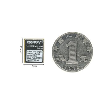 Módulo GPS RUSHFPV GNSS Micro M10 con tasa de 10HZ y antena cerámica incorporada para piezas de drones RC FPV Freestyle