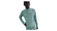 camiseta 1 2 cremallera nike trail green  hombre