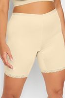 bragas pantalon de color arena con puntilla