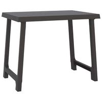 mesa de camping aspecto de madera pp gris antracita 79x56x64 cm