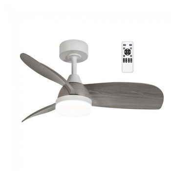 Ventilador de techo led borse blanco+gris cct dim (18w)