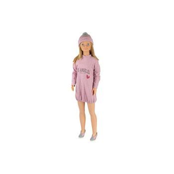Muñeca Carole 105 Cm Rosa C/pelo