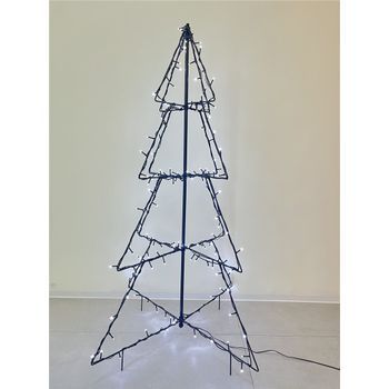 Árbol Navidad Plegable 160 Led Blanco Frío 120x78 Cm