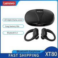 thinkplus lenovo xt80 auriculares inalambricos auriculares deportivos bluetooth 53 auriculares con reduccion de ruido con microfono y ganchos para las orejas