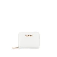 cartera pequena saffiano con bolsillo para monedas con cremallera white taglia unica