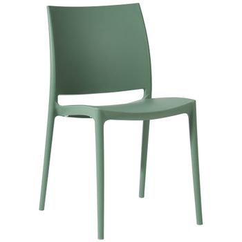 Silla De Jardin Meton Plástico Oliva 49x42x81 Cm Clp